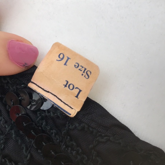 Vintage 1960s Black Sequin Sheath Dress - Picture 6 of 9